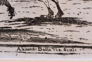 cca 1685 Kassa ostromának rézmetszetű képe  Készítette Girolamo Albrizzi, metszette Alessandro Dalla...