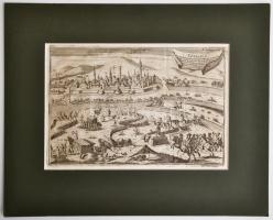 cca 1685 Kassa ostromának rézmetszetű képe  Készítette Girolamo Albrizzi, metszette Alessandro Dalla...