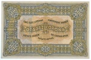 1920. 500K "Orell Füssli Zürich" "5A001 506483" T:II / Hungary 1920. 500 Korona ...