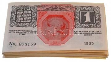 1916. 1K (97x) sorszámkövetők "873159-873260", csak három hiányzó darab "873224; 8732...