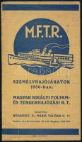 1936 a Magyar Királyi Folyam- és Tengerhajózási Rt. menetrendje
