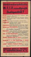 1936 a Magyar Királyi Folyam- és Tengerhajózási Rt. menetrendje