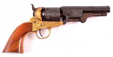 1851 Sheriff 15" 36cal revolver igányes gyűjtői replikája. Gazdagon vésett részekkel. / Quality...