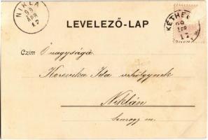 1899 Kéthely, Somogy-Kéthely; utcakép. Mérei Ignác kiadása (Rb)