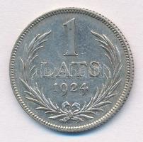 Lettország 1924. 1L Ag T:1- Latvia 1924. 1 Lats Ag C:AU Krause KM#7
