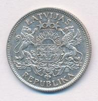 Lettország 1924. 1L Ag T:1- Latvia 1924. 1 Lats Ag C:AU Krause KM#7