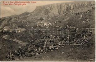 K.u.K. österreichisch-ungarische Armee, Lager einer Gebirgsbrigade / K.u.k. Austro-Hungarian military barracks of a mountain regiment