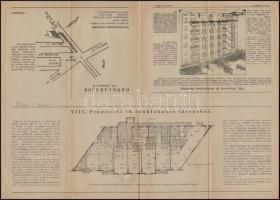 cca 1940 Budapest VIII., Fiumei út 10. öröklakásos társasház ismertető brosúrája, alaprajzzal
