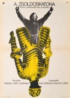 1976 A zsoldoskatona, filmplakát, főszereplő: Bud Spencer, hajtott, 60×40 cm / Soldier of Fortuna (starring: Bud Spencer), film poster, folded, 60×40 cm
