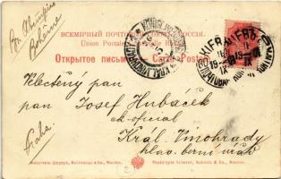 Types de Russie / Russian folklore, Troika (sleigh pulled by 3 horses). Phototypie Scherer, Nabholz ...