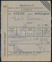 1953 Maszovlet repülőjegy Debrecen-Budapest viszonylatra