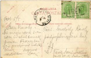 1906 Constanta, Miscarea din port / cargo port with freight wagons, railway line, quay. Edit. T. G. ...