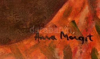 Anna jelzéssel: Hátsó szándékok. Olaj, vászon (javított), keretben, 70×40 cm