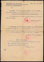 1945 Az Osztrák Vöröskereszt utazási igazolványa volt mauthauseni fogoly részére /  1945 Certificate of travel issued by the Austrian Red Cross to former prisoner at Mauthausen