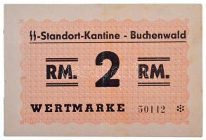 Német Harmadik Birodalom / Buchenwald 1937-1945. 2M SS-Standort-Kantine T:III szép papír /  German Third Reich / Buchenwald 1937-1945. 2 Mark SS-Standort-Kantine C:F nice paper