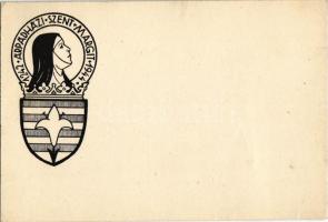 1242-1944 Árpádházi Szent Margit / Hungarian scout art postcard (EK)
