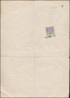 1923 Működési bizonyítvány osztrák 2000K  + magyar 5k illetékbélyeggel