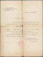 cca 1944 Svájci követségi menlevél román állampolgár részére / Schutzpass issued by the Swiss Consulate in Hungary to Romanian citizen