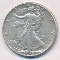 Amerikai Egyesült Államok 1945. 1/2$ Ag Walking Liberty T:2- USA 1945. 1/2 Dollar Ag Walking Liberty C:VF Krause KM#142
