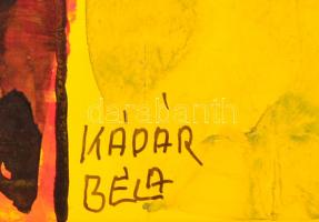 Kádár jelzéssel: Kompozíció. Tempera, papír, 22×9,5 cm