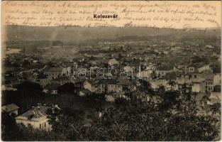 1906 Kolozsvár, Cluj; látkép zsinagógával / general view with synagogue