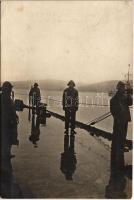 Tengeralattjáró a vízfelszínen / WWI Austro-Hungarian K.u.K. Kriegsmarine submarine on the water surface. Verlag Stephan Vlach. photo (EK)