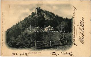 1902 Murány, Murányalja, Murán; Murány vára. Büchler Béla kiadása / Muransky hrad / castle (fa)