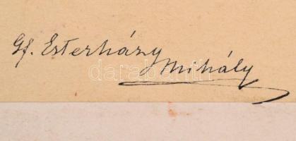 1881 Esterházy Mihály (1853-1906): Gróf Esterházy Mihály afrikai vadászaton, fotó, kartonra ragasztv...