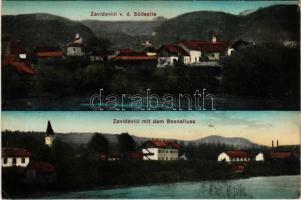 1914 Zavidovici, Südseite, Bosnafluss / Bosna riverside
