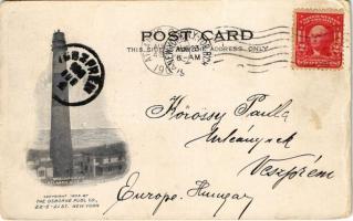 1904 Atlantic City, A bit of the skyline. Absecon Light on the backside (worn corners)