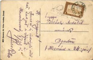 1922 Csurgó, Főtér, Járási Bank és Takarékpénztár, Oszeszly N. Viktor üzlete és saját kiadása (EK)