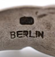 SS-Ehrenring / "Totenkopf" becsületgyűrű, ezüst (Ag.), jelzett, méret: 64, nettó 9 g