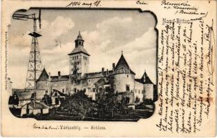 1904 Nagybiccse, Nagy-Bittse, Bytca; Várkastély szélmalommal. Spiegel Jakab fényképész / castle with windmill. Art Nouveau (EB)
