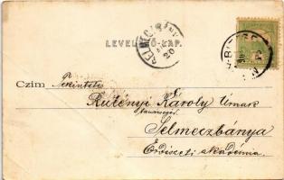 1904 Nagybiccse, Nagy-Bittse, Bytca; Várkastély szélmalommal. Spiegel Jakab fényképész / castle with...