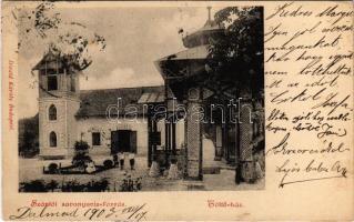 1903 Szántó, Santovka; Szántói savanyúvíz forrás, töltőház. Divald Károly kiadása / mineral water spring, refill house