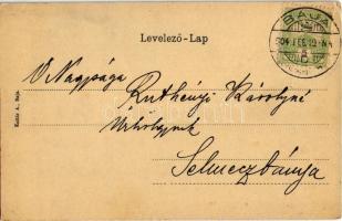 1904 Baja, Kikötő, uszályok. Kollár A. kiadása (EK)