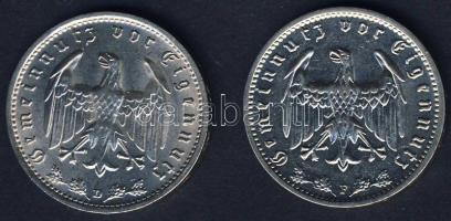 Német 3. Birodalom 1933D+1937F 1M (2x) klf évszám T:3