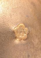 Ezüst(Ag) monogramos fogvájótartó, jelzett, h: 9,5 cm, nettó: 30,1 g