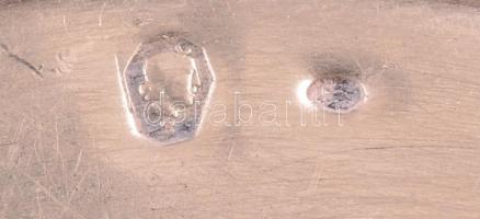 Ezüst(Ag) kerek hamutartó tálka, jelzett, d: 12 cm, nettó: 43,9 g