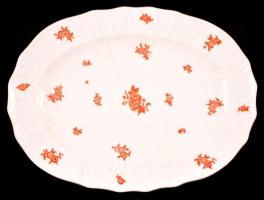 Herendi porcelán Eton mintás pecsenyés tál, kézzel festett, jelezett, kis kopásnyomokkal, 37×28 cm