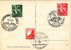 1938 Ein Volk, ein Reich, ein Führer! / Adolf Hitler, NSDAP German Nazi Party propaganda, map, swast...