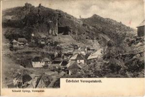 1907 Verespatak, Goldbach, Rosia Montana; Arany-zúzók. Schmidt György kiadása / gold mine