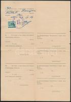 1957 Marhalevél 20ft okmánybélyeg helyett 2ft portóbélyeggel