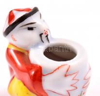 Herendi porcelán kínai figura, kézzel festett, jelzett, kis hajszálrepedéssel, m: 3 cm