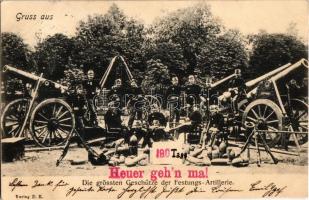 Die grössten Geschütze der Festungs-Artillerie / Osztrák-magyar tüzérség legnagyobb ágyúi / Austro-Hungarian K.u.K. military, artillerymen with cannons (EK)