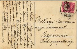 1930 Szikszó, Takarékpénztár és gyógyszertár. Stamberger Márk kiadása