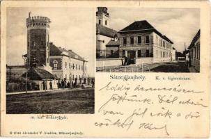 1904 Sátoraljaújhely, M. kir. dohánygyár, K.r. főgimnázium. Alexander V. kiadása (kis szakadás / small tear)