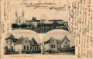 1901 Zirc, apátság, Dr. Tóth Endre villa és Dr. Kemény Pál lakháza. Mandausz János kiadása