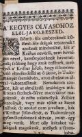 Illyés András: A Kristus Jesus elete es tudomanya. Az negy Evangelisták Irásibol egybe-szedetett és ...