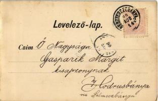 1899 Besztercebánya, Banská Bystrica; Hungária szálloda. Ivánszky Elek kiadása / hotel